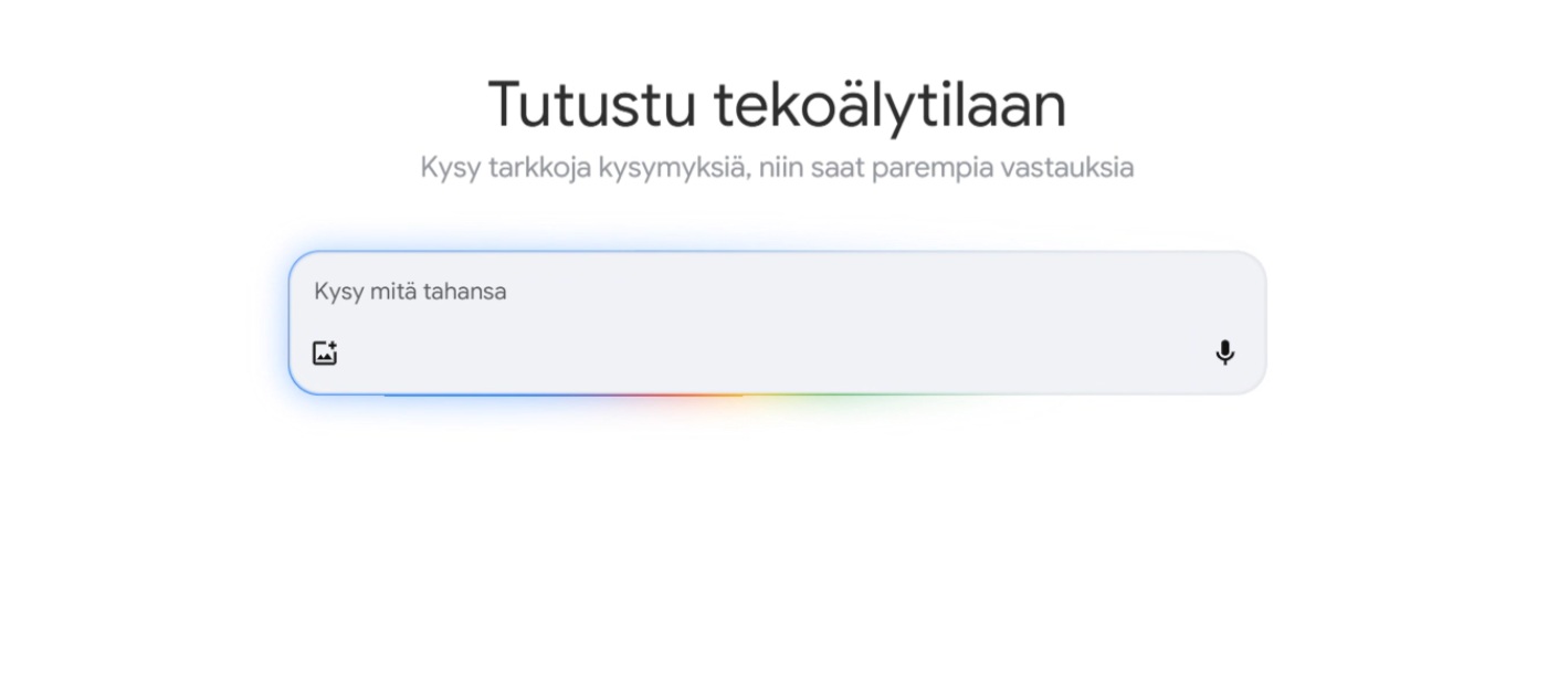 Google AI Mode - Tekoälytila